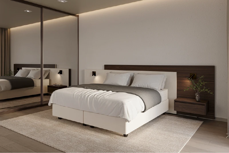 Duo Pezze beddesign schuin van voren