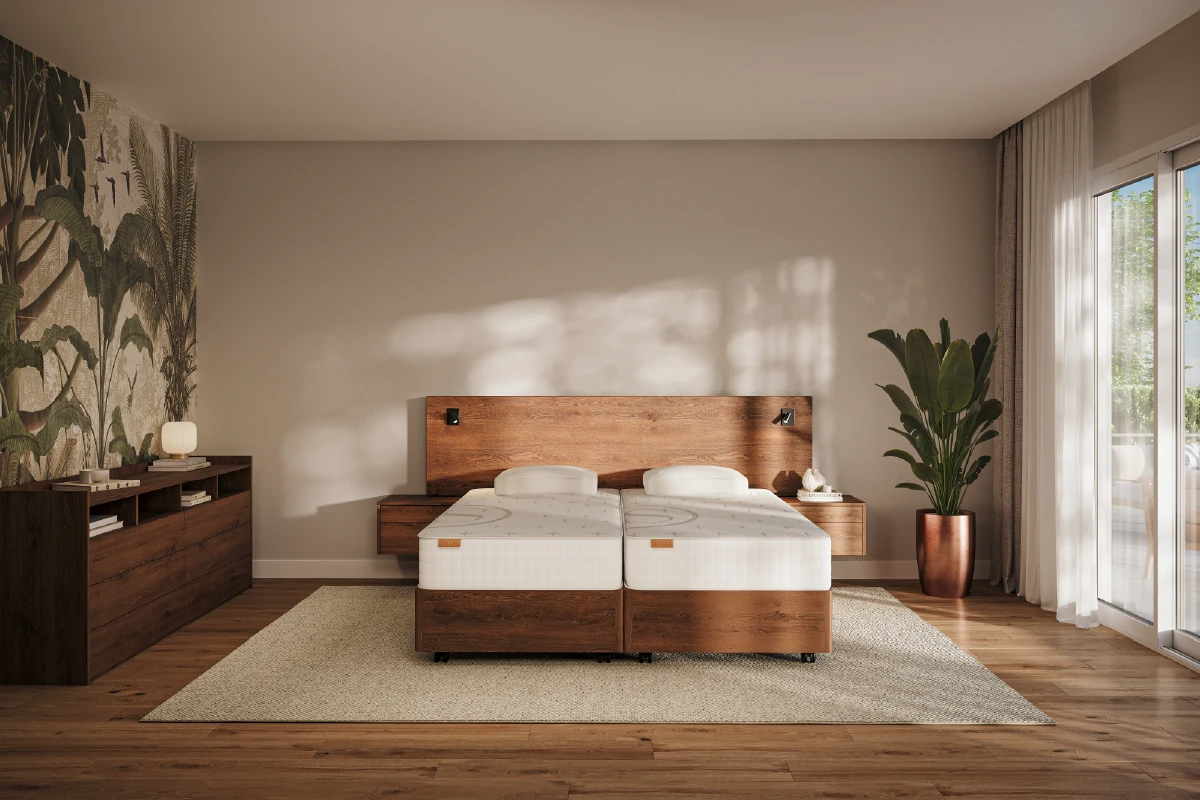 Manifesto Wood houten bed met hoofdpaneel