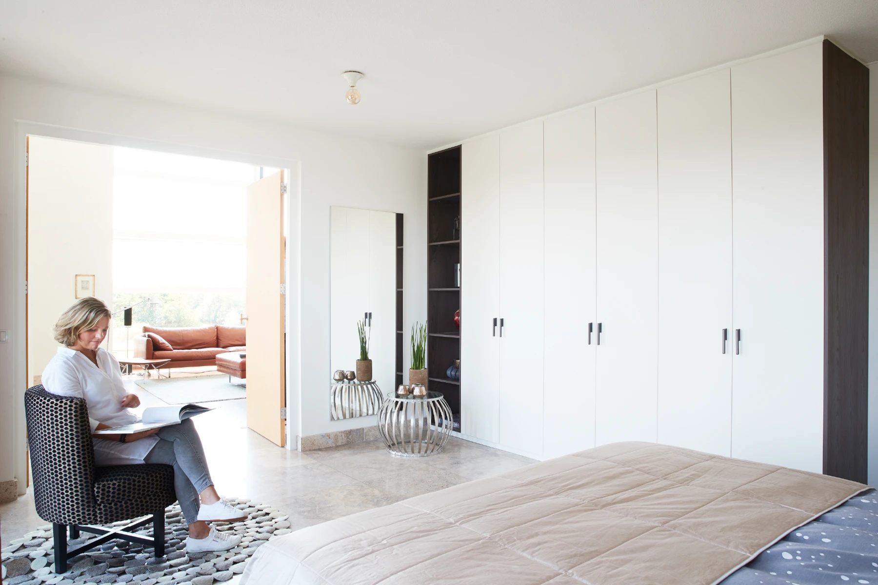 Ruime slaapkamer in penthouse