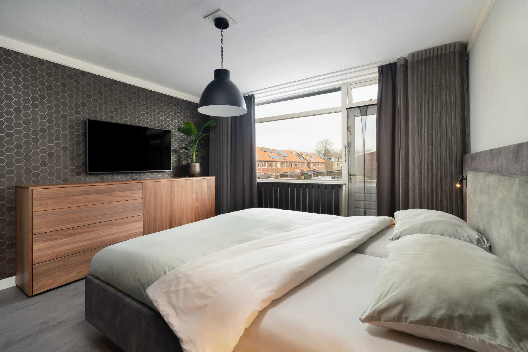Moderne slaapkamer met Duo Pezze